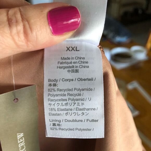 NWT J Crew O-Ring Curved Waist Cheeky String Bikini Bottom Brown Size XXL - Picture 9 of 10